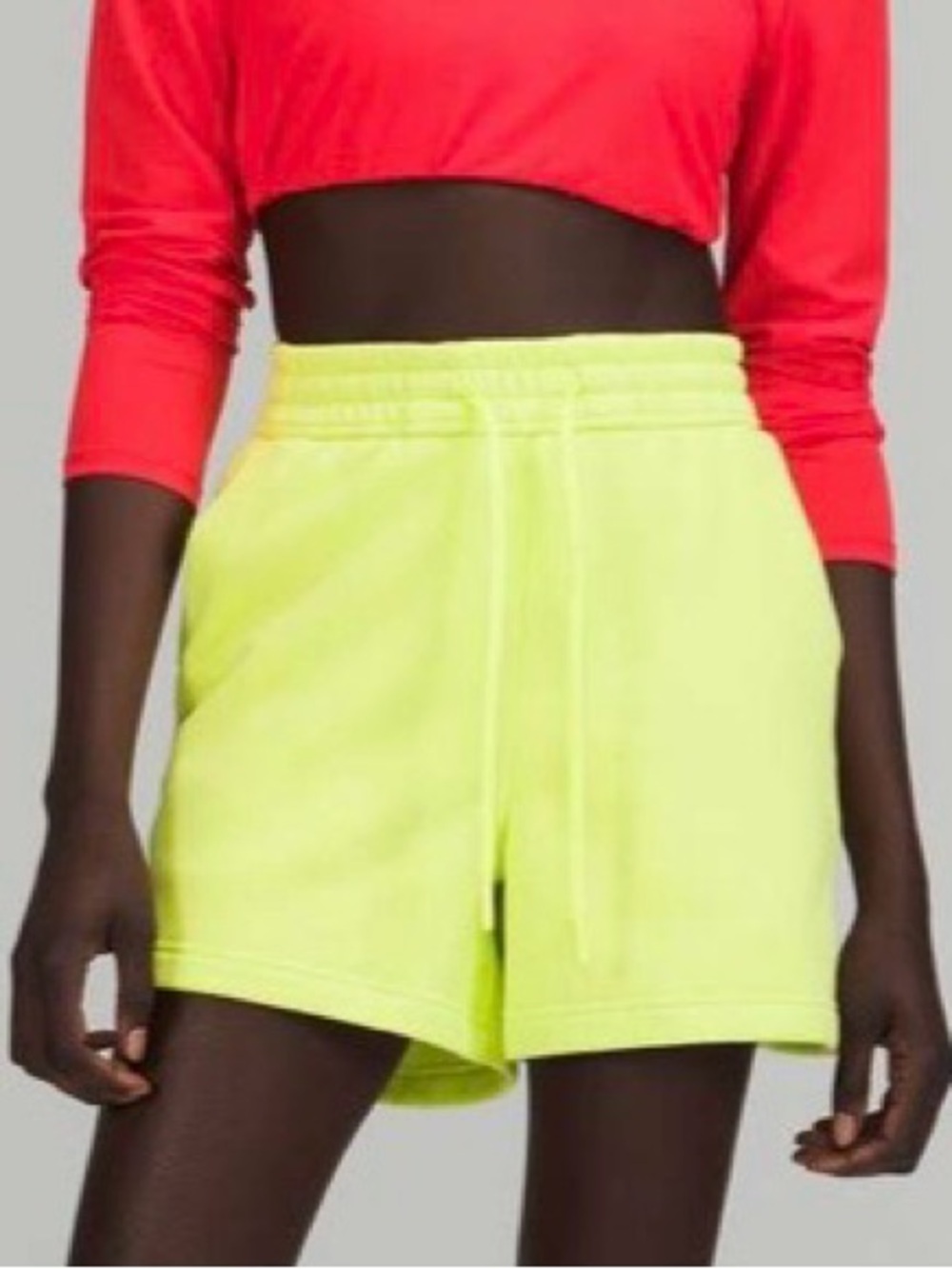 Lululemon Loungeful Athletic High Rise Pull-On Shorts Size 4 in Electric Lemon
